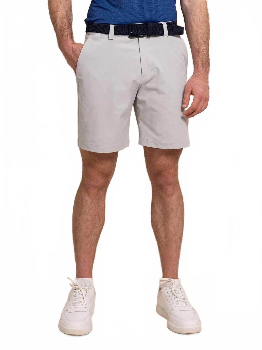NEW SOUTHERN TIDE men's birdie performance short - 8" in seagull grey